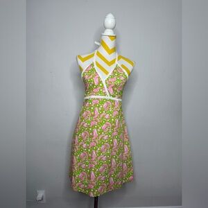 Lilly pulitzer shrimp cocktail halter dress size 8